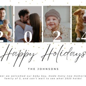 Editable Photo Holiday Card