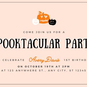 Halloween 3 Birthday Invitation