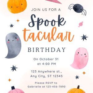 Halloween Birthday Invitation
