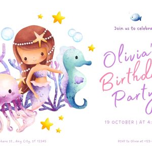 Mermaid Party 2 Invitation