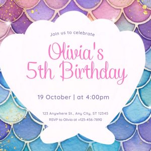 Mermaid Party Invitation
