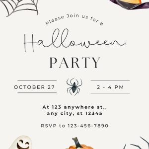 Halloween Birthday Invitation