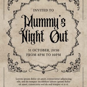 Mummys Night Out Halloween Party Invitation