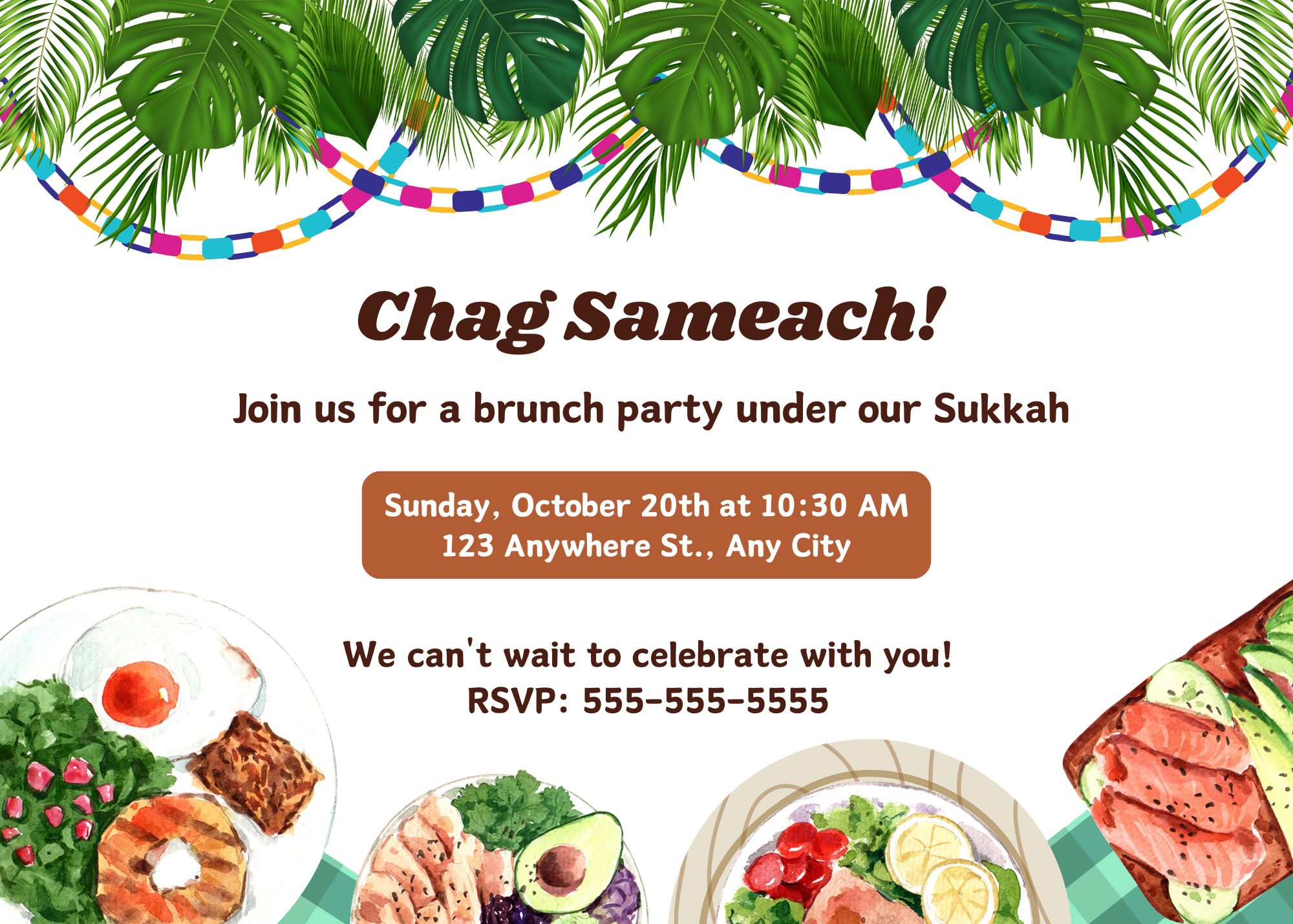 Sukkot Brunch Invitation