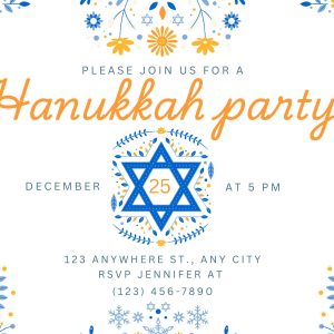 Hanukkah Invitation
