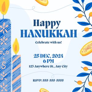 Hanukkah Party Invitation