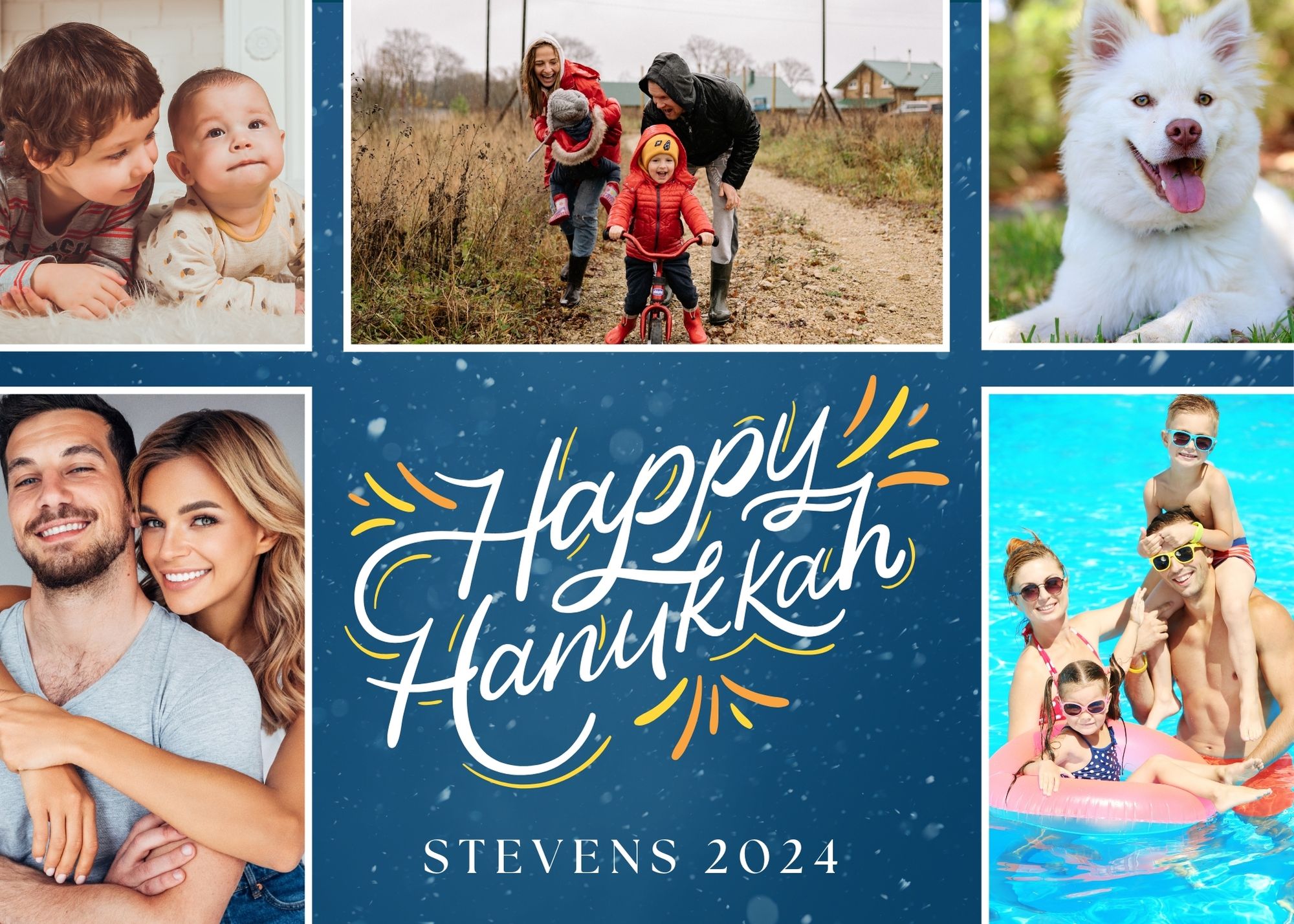 Hanukkah Holiday Photo Card