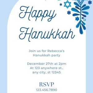 Simple Hanukkah Party Invitation