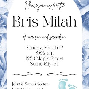 Bris Baby Naming Invitation