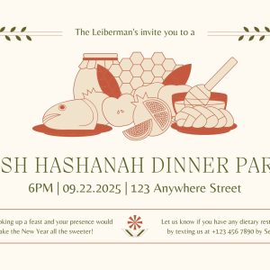 Rosh Hashanah Dinner Invitation